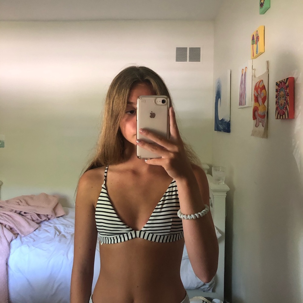 Hollister striped bikini top